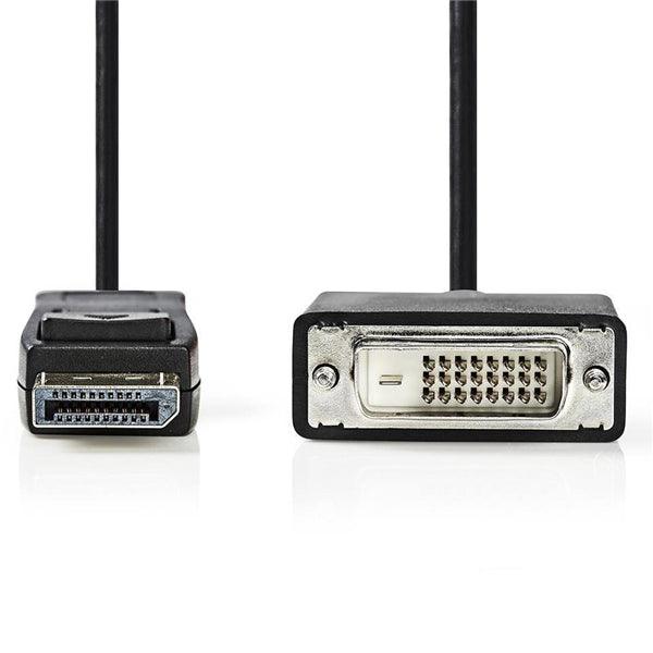 Displayport-Kabel | DisplayPort Stecker | DVI-D 24+1-Pin Stecker | 1080p | Vernickelt | 2.00 m | Rund | PVC | Schwarz | Box - handy.ch