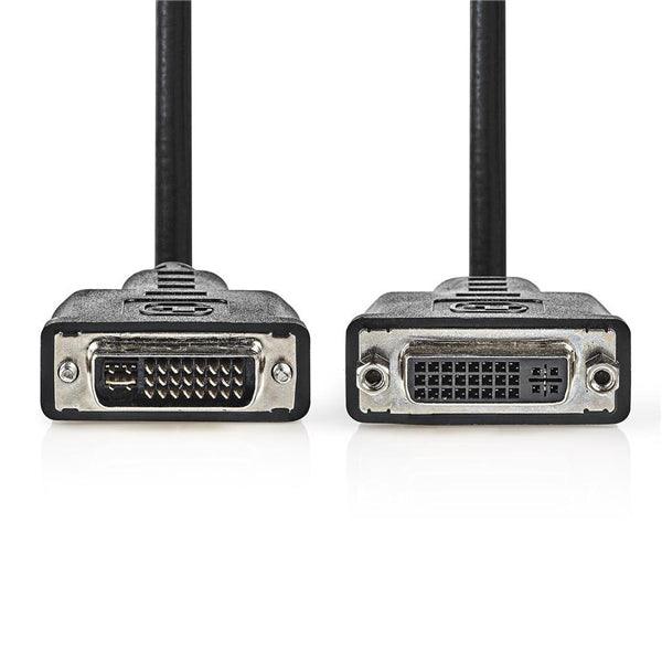 DVI-Kabel | DVI-I 24+5-Pin Stecker | DVI-I 24+5-Pin Buchse | 2560x1600 | Vernickelt | 2.00 m | Gerade | PVC | Schwarz | Plastikbeutel - handy.ch