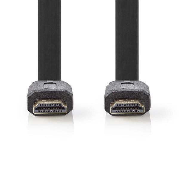 High Speed ??HDMI Kabel mit Ethernet | HDMI Stecker | HDMI Stecker | 4K@30Hz | 10.2 Gbps | 2.00 m | flach | PVC | Schwarz | Box - handy.ch