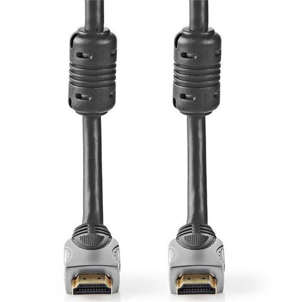 High Speed ??HDMI Kabel mit Ethernet | HDMI Stecker | HDMI Stecker | 4K@60Hz | 18 Gbps | 0.80 m | Rund | PVC | Anthrazit | Box - handy.ch