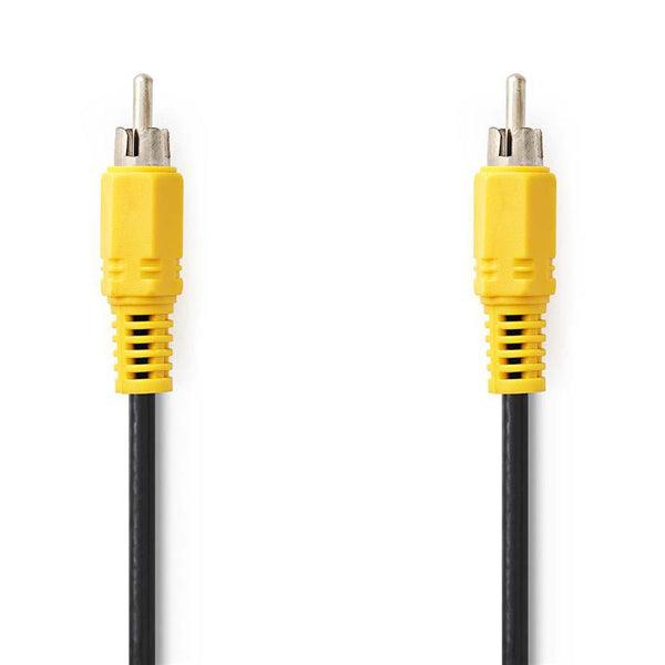 Composite-Videokabel | RCA | RCA | Vernickelt | 480p | 10.0 m | Rund | PVC | Schwarz | Umschlag - handy.ch