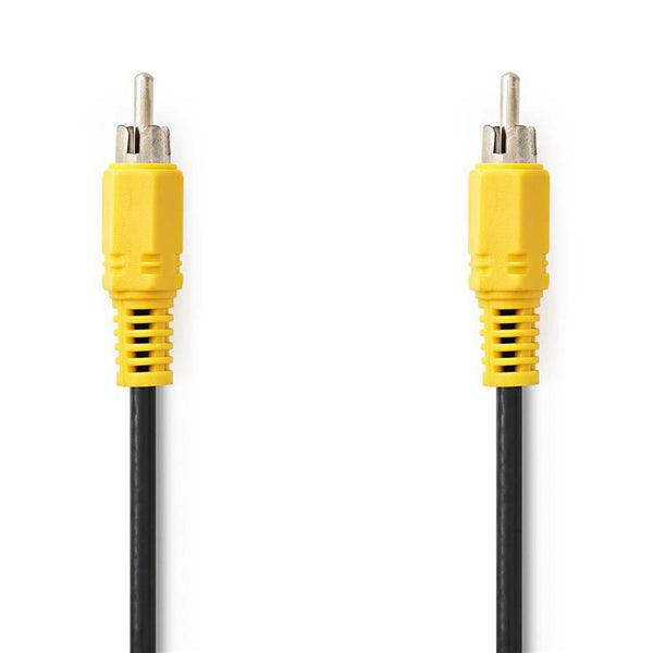 Composite-Videokabel | RCA | RCA | Vernickelt | 480p | 5.00 m | Rund | PVC | Schwarz | Plastikbeutel - handy.ch
