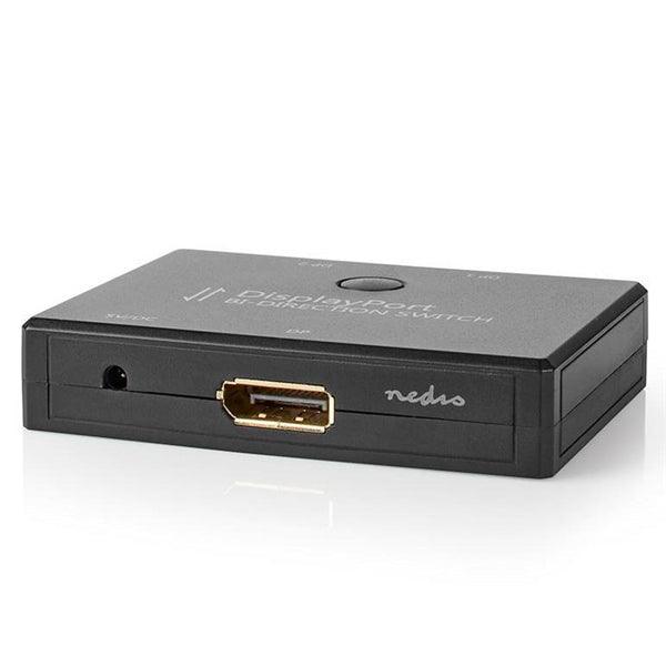 Displayportschalter | 2-Port port(s) | Bidirektionaler Schalter | Stromversorgung über USB | Maximale Auflösung: 4K@60Hz | Schwarz | Box - handy.ch