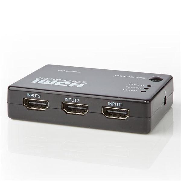 HDMI Schalter | 3-Port port(s) | 3x HDMI Eingang | 1x HDMI Ausgang | 1080p | 3.4 Gbps | ABS | Schwarz - handy.ch