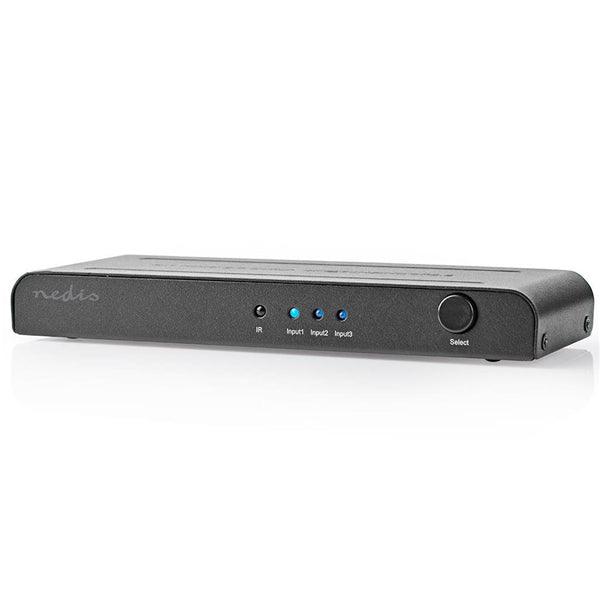 HDMI Schalter | 3-Port port(s) | 3x HDMI Eingang | 1x HDMI Ausgang | 4K@60Hz | 18 Gbps | ferngesteuert | Metall | Anthrazit - handy.ch
