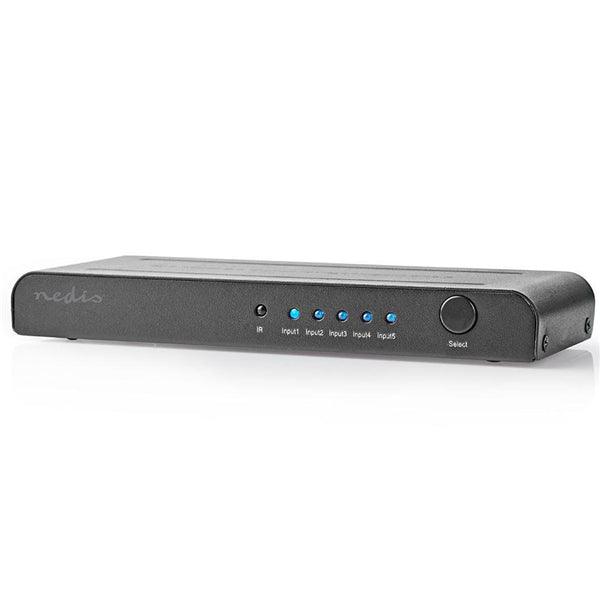 HDMI Schalter | 5-Port port(s) | 5x HDMI Eingang | 1x HDMI Ausgang | 4K@60Hz | 18 Gbps | ferngesteuert | Metall | Anthrazit - handy.ch