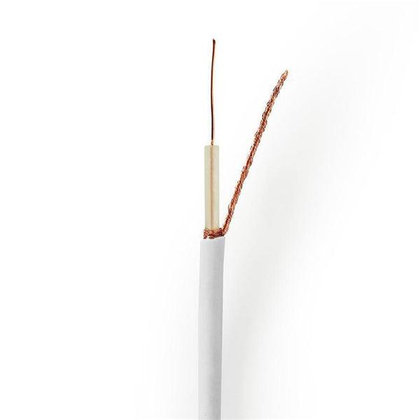 Antennenkabel auf Rolle | MINI KOAX | 75 Ohm | Einzeln geschirmt | ECA | 100.0 m | Koax | PVC | Weiss | Rolle - handy.ch