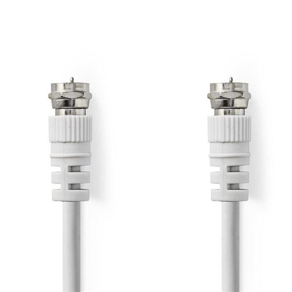 Satelliten- und Antennenkabel | F Stecker | F Stecker | Vernickelt | 75 Ohm | Doppelt geschirmt | 2.00 m | rund | PVC | Weiss | Blister - handy.ch
