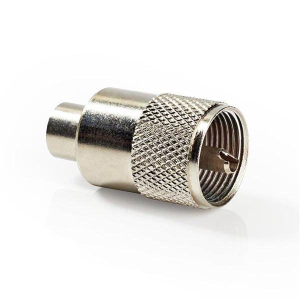 PL259 Stecker | gerade | Stecker | Vernickelt | 75 Ohm | Lot | Metall | Silber | 25 Stück | Plastikbeutel - handy.ch