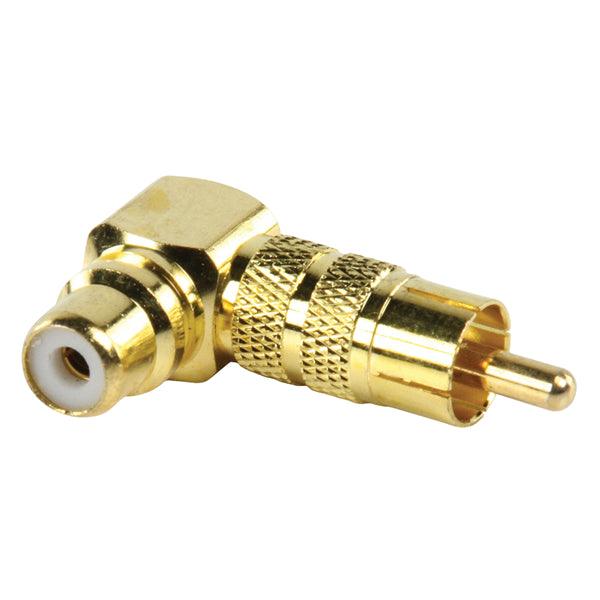 Stereo-Audio-Adapter 90° abgewinkelt RCA male - RCA female - handy.ch
