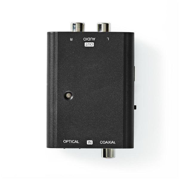 Digital Audio Converter | 2-Weg | Anschlüsse Eingang: 1x S / PDIF (RCA) Buchse / 1x TosLink Buchse | Anschlüsse Ausgang: 2x Cinch Buchse | ARC | Handbuch | Schwarz - handy.ch