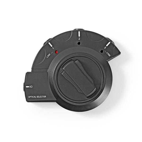 Digital-Audio-Switch | 3-Wege | Anschlüsse Eingang: 3x TosLink | Anschlüsse Ausgang: 1x TosLink | Handbuch | ABS / PVC | Schwarz - handy.ch