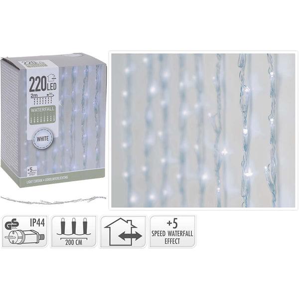 WATERFALL LIGHTING | 220 LED | 2 METERS LIGHTING | 1 METER HEIGHT | WHITE - handy.ch