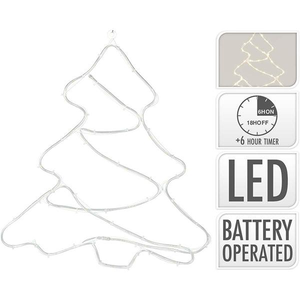 ROPELIGHT CHRISTMAS TREE | 60 LED | TIMER FUNCTION | WARM WHITE - handy.ch