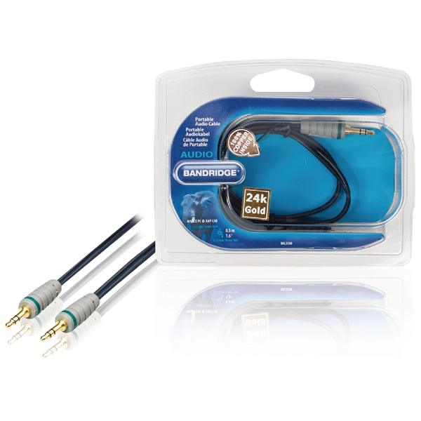 Stereo-Audiokabel 3.5 mm male - 3.5 mm male 0.50 m Blau - handy.ch