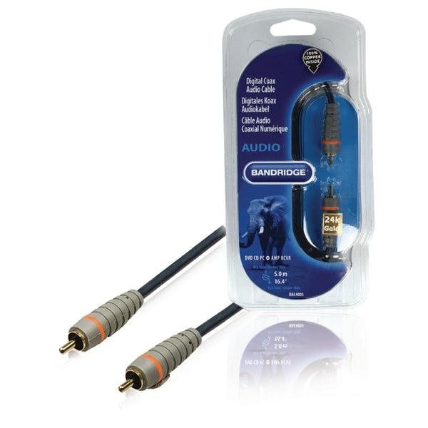 Digital-Audio-Kabel RCA male - RCA male 5.00 m Blau - handy.ch