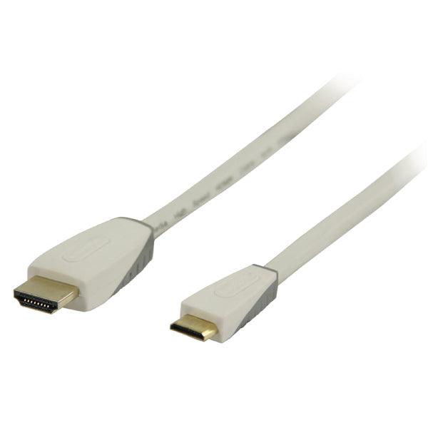 High Speed HDMI Kabel mit Ethernet HDMI Anschluss - HDMI Mini Stecker 1.00 m Weiss - handy.ch