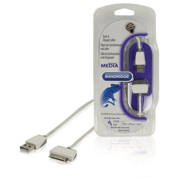 Sync und Ladekabel Apple Dock 30-pin - USB A male 2.00 m Weiss - handy.ch