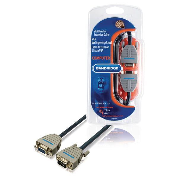 VGA-Verlängerungskabel VGA male - VGA female 2.00 m Blau - handy.ch