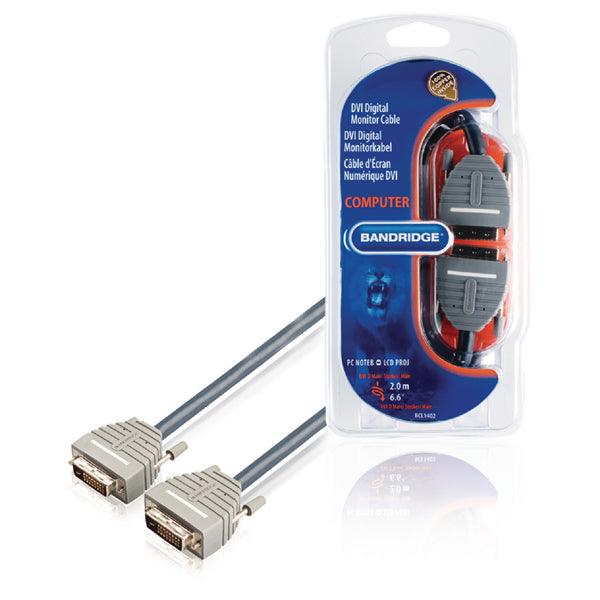 DVI-Kabel DVI-D 24+1p Stecker - DVI-D 24+1p Stecker 2.00 m Blau - handy.ch