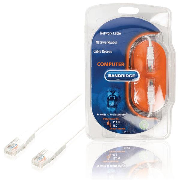 CAT5e UTP-Netzwerkkabel RJ45 (8P8C) male - RJ45 (8P8C) male 15.0 m Weiss - handy.ch