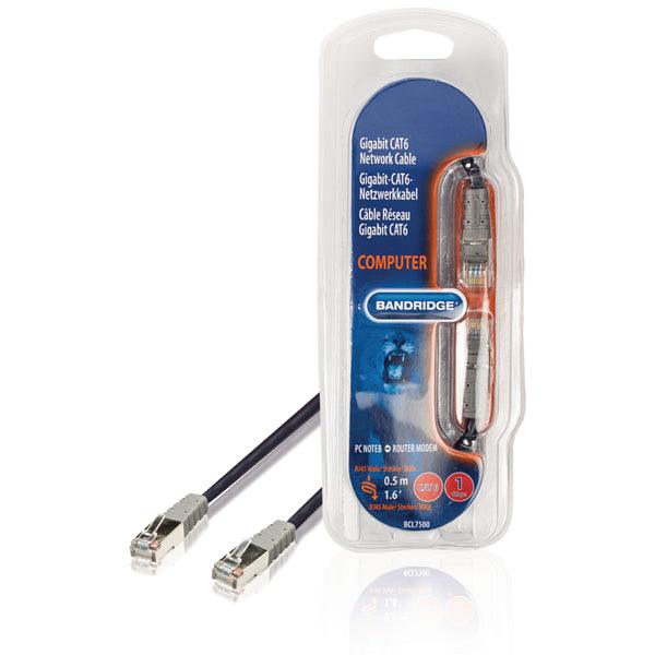 CAT6 F/UTP-Netzwerkkabel RJ45 (8P8C) male - RJ45 (8P8C) male 0.50 m Blau - handy.ch