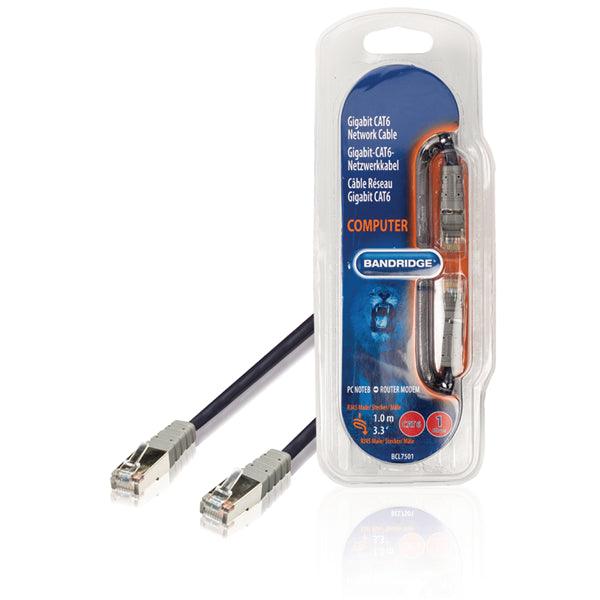 CAT6 F/UTP-Netzwerkkabel RJ45 (8P8C) male - RJ45 (8P8C) male 1.00 m Blau - handy.ch