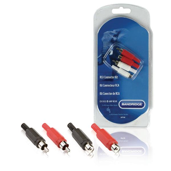 Audio-Stecker-Kit RCA Schwarz/Rot - handy.ch