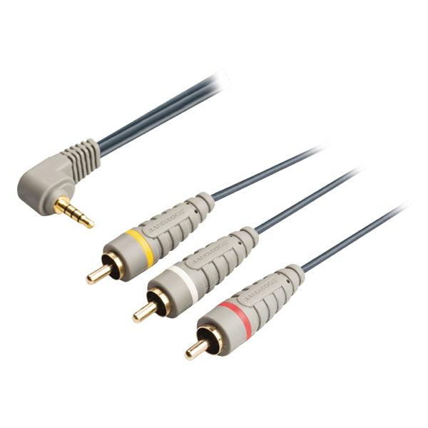 Composite-Videokabel 3.5 mm male - 3x RCA male 2.00 m Blau - handy.ch