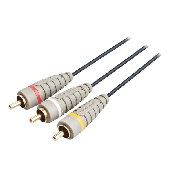 Composite-Videokabel 3x RCA male - 3x RCA male 2.00 m Blau - handy.ch
