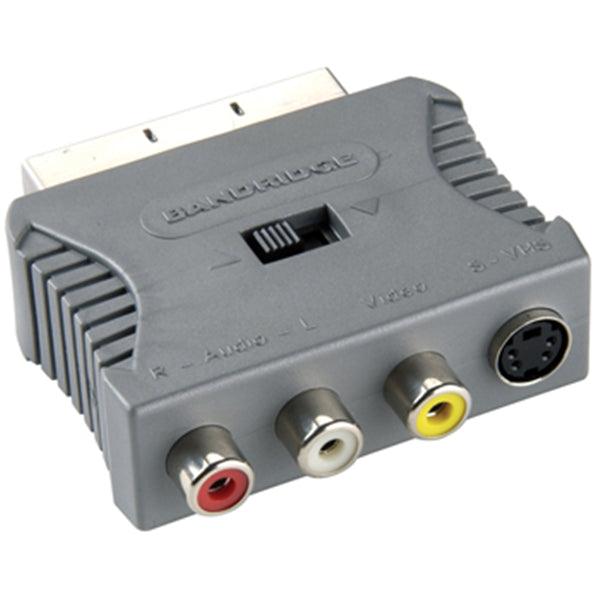 SCART-Adapter Scart-male - S-Video-female + 3x Cinch-female Grau - handy.ch