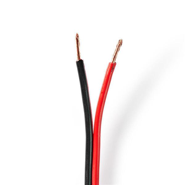Lautsprecherkabel | 2x 2.50 mm² | Kupfer | 25.0 m | Rund | PVC | Red / Schwarz | Rolle - handy.ch