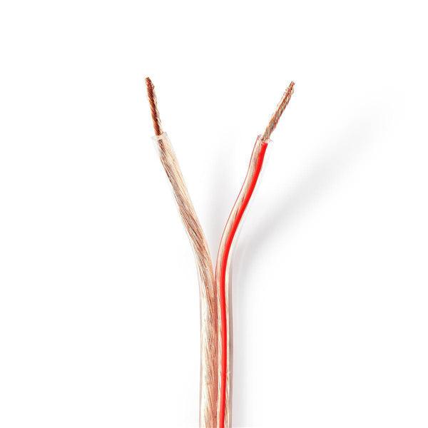 Lautsprecherkabel | 2x 2.50 mm² | Kupfer | 25.0 m | Rund | PVC | Transparent | Rolle - handy.ch