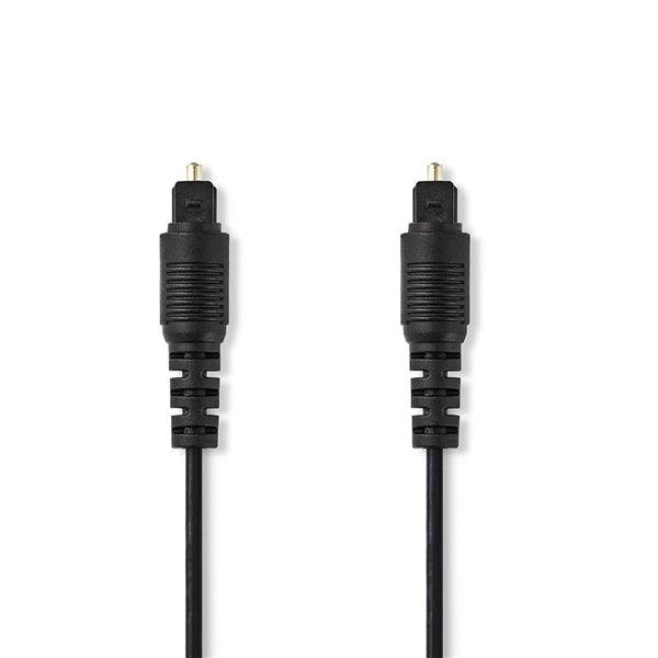Optisches Audiokabel | Toslink Stecker | Toslink Stecker | 5.00 m | Rund | PVC | Schwarz | Box - handy.ch