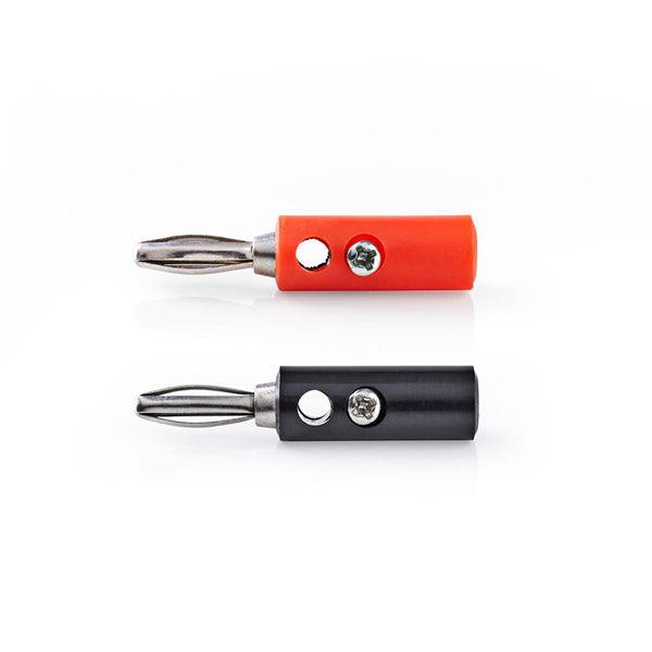 Bananestecker | Gerade | Stecker | Vernickelt | Schraube | Kabeleingangsdurchmesser: 4.5 mm | PVC | Red / Schwarz | 4 Stück | Box - handy.ch