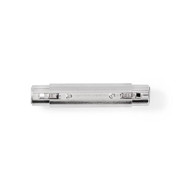 XLR Adapter | XLR 3-Pin Buchse | XLR 3-Pin Buchse | Vernickelt | Gerade | Metall | Silber | 10 Stück | Plastikbeutel - handy.ch