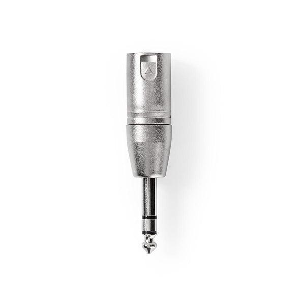 XLR Adapter | XLR 3-Pin Stecker | 6.35 mm Stecker | Vernickelt | Gerade | Metall | Silber | 10 Stück | Plastikbeutel - handy.ch