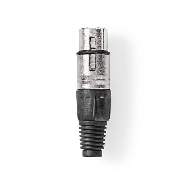 XLR-Anschluss | gerade | Buchse | Vernickelt | Lötung | Kabeleingangsdurchmesser: 7.0 mm | Metall | Silber | 10 Stück | Plastikbeutel - handy.ch
