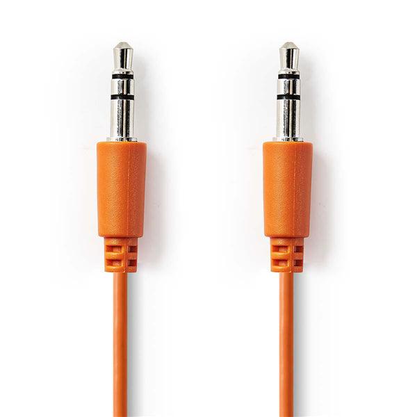 Stereo-Audiokabel | 3.5 mm Stecker | 3.5 mm Stecker | Vernickelt | 1.00 m | rund | Orange | Plastikbeutel - handy.ch