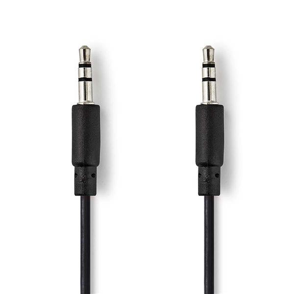 Stereo-Audiokabel | 3.5 mm Stecker | 3.5 mm Stecker | Vernickelt | 1.00 m | Aufgerollt | Schwarz | Umschlag - handy.ch