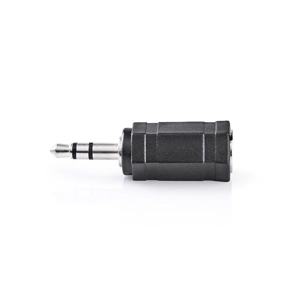 Stereo-Audio-Adapter | 3.5 mm Stecker | 2.5 mm Buchse | Vernickelt | Gerade | ABS | Schwarz | 10 Stück | Umschlag - handy.ch