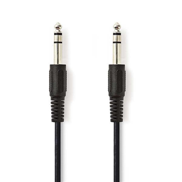 Stereo-Audiokabel | 6.35 mm Stecker | 6.35 mm Stecker | Vernickelt | 5.00 m | Rund | Schwarz | Umschlag - handy.ch