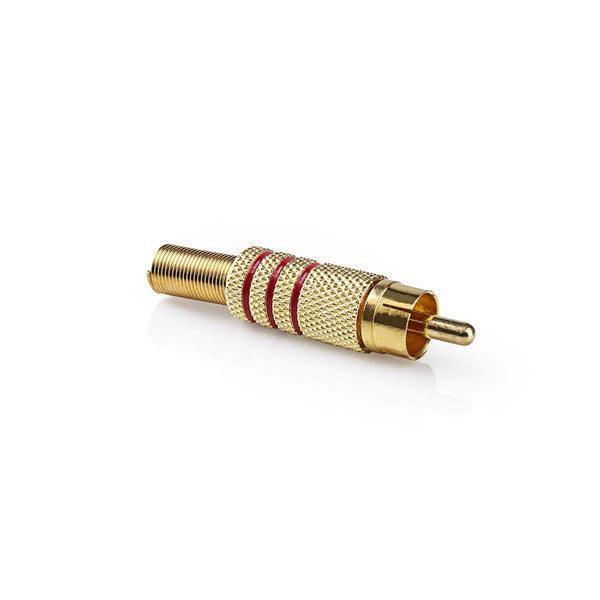 RCA-Anschluss | Gerade | Stecker | Vergoldet | Lot | Kabeleingangsdurchmesser: 7.0 mm | Metall | Gold / Red | 10 Stück | Umschlag - handy.ch