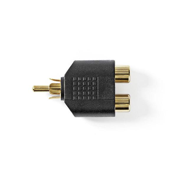 Subwoofer-Adapter | RCA | 2x Cinch Buchse | Vergoldet | Gerade | ABS | Schwarz | 10 Stück | Plastikbeutel - handy.ch