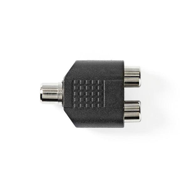 Subwoofer-Adapter | Cinch Buchse | 2x Cinch Buchse | Vernickelt | Gerade | ABS | Schwarz | 10 Stück | Plastikbeutel - handy.ch