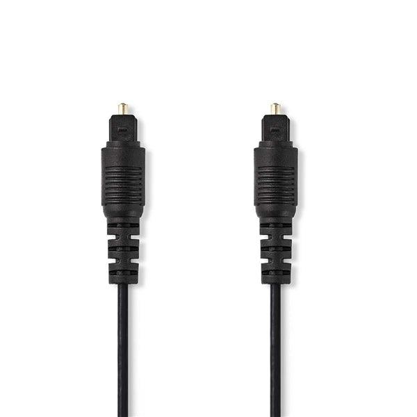 Optisches Audiokabel | Toslink Stecker | Toslink Stecker | 10.0 m | Rund | PVC | Schwarz | Plastikbeutel - handy.ch