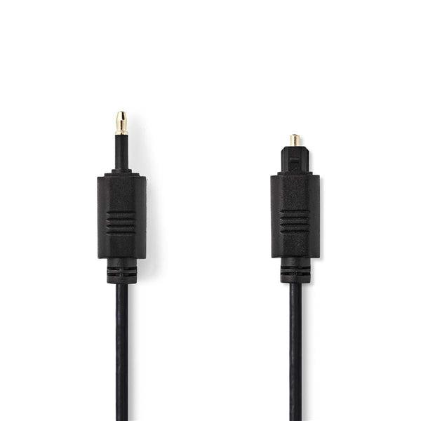 Optisches Audiokabel | Toslink Stecker | Mini-Toslink | 3.00 m | Rund | PVC | Schwarz | Plastikbeutel - handy.ch
