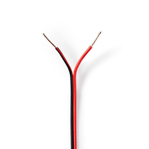 Lautsprecherkabel | 2x 0.50 mm² | CCA | 100.0 m | Rund | PVC | Red / Schwarz | Eingewickelt - handy.ch