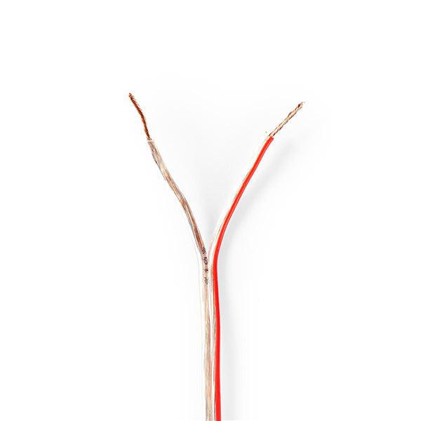 Lautsprecherkabel | 2x 0.75 mm² | CCA | 100.0 m | Rund | PVC | Transparent | Eingewickelt - handy.ch