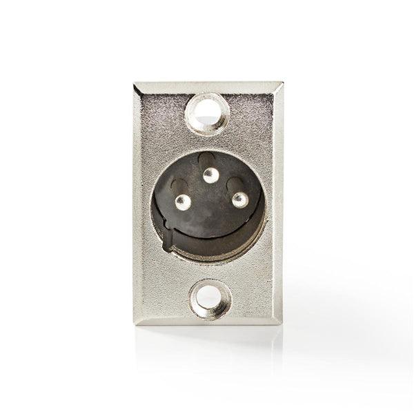XLR-Anschluss | gerade | Stecker | Vernickelt | Chassis | Kabeleingangsdurchmesser: 7.0 mm | Metall | Silber | 25 Stück | Plastikbeutel - handy.ch